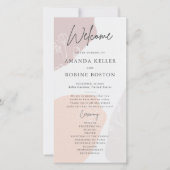 Hochzeitsprogramm für abstrakte Blume (Vorderseite)