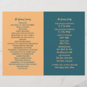 Hochzeitsprogramm für abstrakte Ocean Beach (Rückseite)