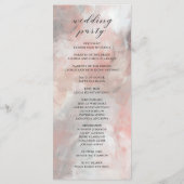 Hochzeitsprogramm für Abstrakte Pinselstriche in D Programm (Rückseite)