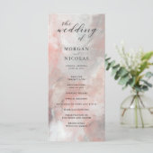 Hochzeitsprogramm für Abstrakte Pinselstriche in D Programm (Stehend Vorderseite)