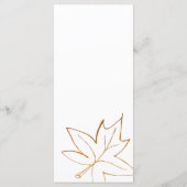 Hochzeitsprogramm für Ahornblätterblätter Programm (Rückseite)