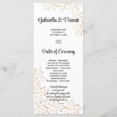 Hochzeitsprogramm für Ahornblätterblätter Programm (Vorderseite)