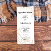 Hochzeitsprogramm für Ahornblätterblätter Programm