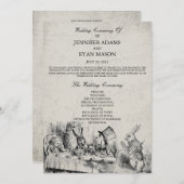 Hochzeitsprogramm für Alicen im Wunderland Programm (Vorne/Hinten)