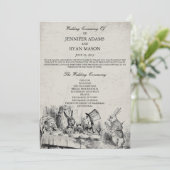 Hochzeitsprogramm für Alicen im Wunderland Programm (Stehend Vorderseite)