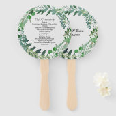 Hochzeitsprogramm für alle Jahreszeiten Fächer (Vorne und Hinten)