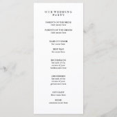 Hochzeitsprogramm für Ananas Programm (Rückseite)