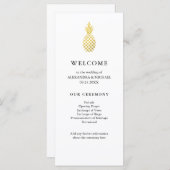 Hochzeitsprogramm für Ananas Programm (Vorne/Hinten)