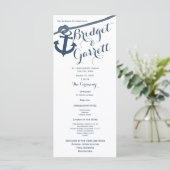 Hochzeitsprogramm für Anker und Papageien Programm (Stehend Vorderseite)