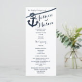 Hochzeitsprogramm für Anker und Papageien Programm (Stehend Vorderseite)