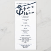 Hochzeitsprogramm für Anker und Papageien Programm (Vorderseite)