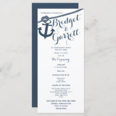 Hochzeitsprogramm für Anker und Papageien Programm (Vorne/Hinten)