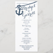 Hochzeitsprogramm für Anker und Papageien Programm (Vorderseite)