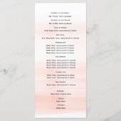 Hochzeitsprogramm für Anker und Rosenblüten Programm (Rückseite)