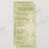 Hochzeitsprogramm für antikes Olivenöl Programm (Vorne/Hinten)