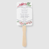 Hochzeitsprogramm für antikes Peony Fächer (Rückseite)