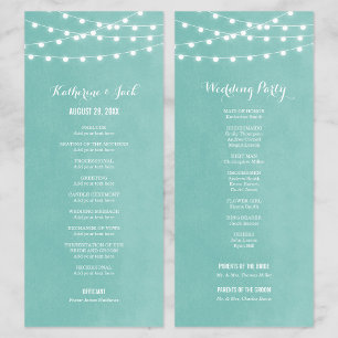 Hochzeitsprogramm für Aqua String Lights Programm