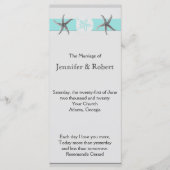 Hochzeitsprogramm für Aqua und Gray Band Programm (Vorderseite)