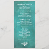 Hochzeitsprogramm für aquamarines Kraftpapier für Programm (Rückseite)