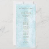 Hochzeitsprogramm für Aquamarines Monogramm-Hochze (Rückseite)