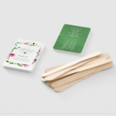 Hochzeitsprogramm für Aquarellpinken Fächer (Non-assembled)