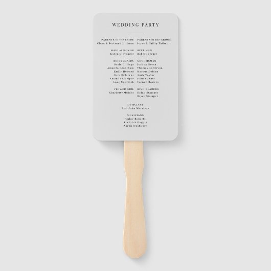 Hochzeitsprogramm für Atmosphärenfotografie Fächer (Rückseite)