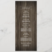 Hochzeitsprogramm für Barnholz-Fall-Blume Programm (Rückseite)