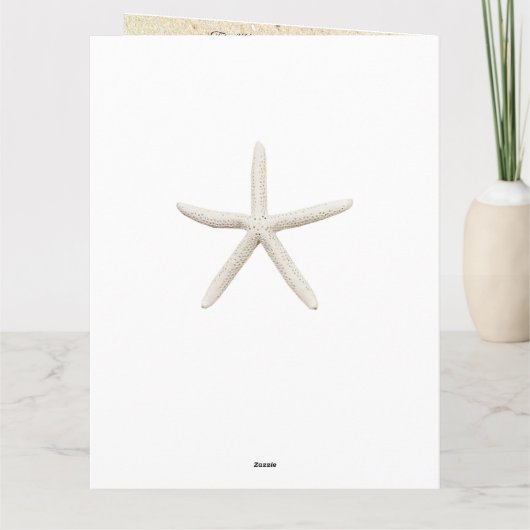 Hochzeitsprogramm für Beach Sand Castle Karte (Rückseite)