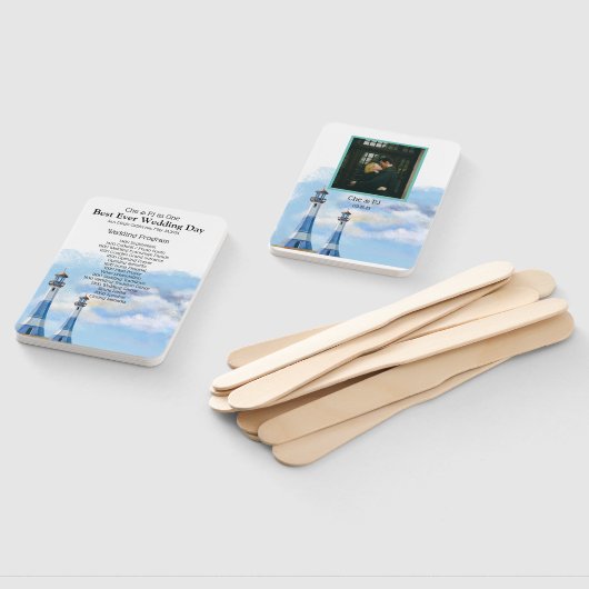 Hochzeitsprogramm für Beach Theme Fächer (Non-assembled)