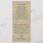 Hochzeitsprogramm für Beach Waves Programm (Rückseite)