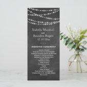 Hochzeitsprogramm für Blackboard Twinkle Lights Programm (Stehend Vorderseite)