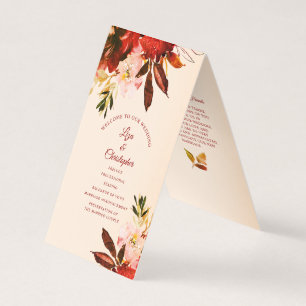 Hochzeitsprogramm für Bläserblüten im Herbst