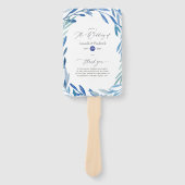 Hochzeitsprogramm für Blätter der Wasserfarbennach Fächer (Vorderseite)