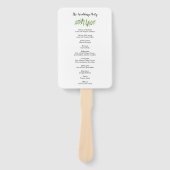 Hochzeitsprogramm für Blätter im Bereich der Wasse Fächer (Vorderseite)