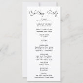 Hochzeitsprogramm für Blaubeeren, Blätter und Grün (Rückseite)