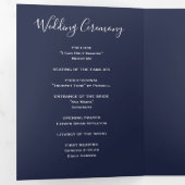 Hochzeitsprogramm für Blaublauer Frühling Dreifach-gefaltete Programmkarte (Innen Erste Seite)