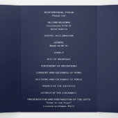 Hochzeitsprogramm für Blaublauer Frühling Dreifach-gefaltete Programmkarte (Innenseite Mitte)