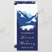 Hochzeitsprogramm für Blaue Berge und Nadelbäume Programm (Vorne/Hinten)