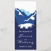 Hochzeitsprogramm für Blaue Berge und Nadelbäume Programm (Vorderseite)