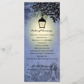 Hochzeitsprogramm für blaue Laterne Programm (Rückseite)