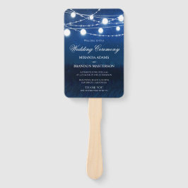 Hochzeitsprogramm für blaue Nacht und Silberlampen Fächer