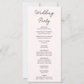 Hochzeitsprogramm für blaue Schneeflocken (Rückseite)