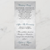 Hochzeitsprogramm für blaue Schneeflocken Programm (Rückseite)