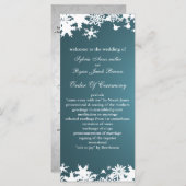 Hochzeitsprogramm für blaue Schneeflocken Programm (Vorne/Hinten)