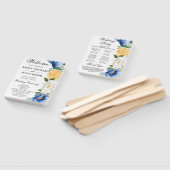 Hochzeitsprogramm für Blaue und Gelbe Sommer-Blume Fächer (Non-assembled)