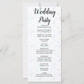 Hochzeitsprogramm für Blaue und Lila Halbmonde (Rückseite)