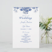 Hochzeitsprogramm für blaue und weiße China (Stehend Vorderseite)