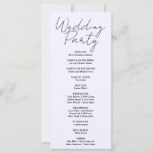 Hochzeitsprogramm für Blauen und Gelben Halbmond (Rückseite)