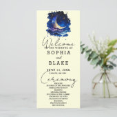 Hochzeitsprogramm für Blauen und Gelben Halbmond (Stehend Vorderseite)