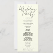 Hochzeitsprogramm für Blauen und Gold Crescent Moo (Rückseite)